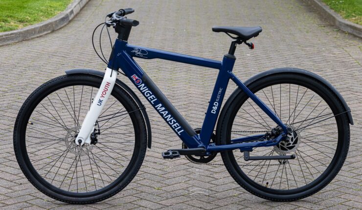 A Nigel Mansell and UK Youth-branded electric bike.