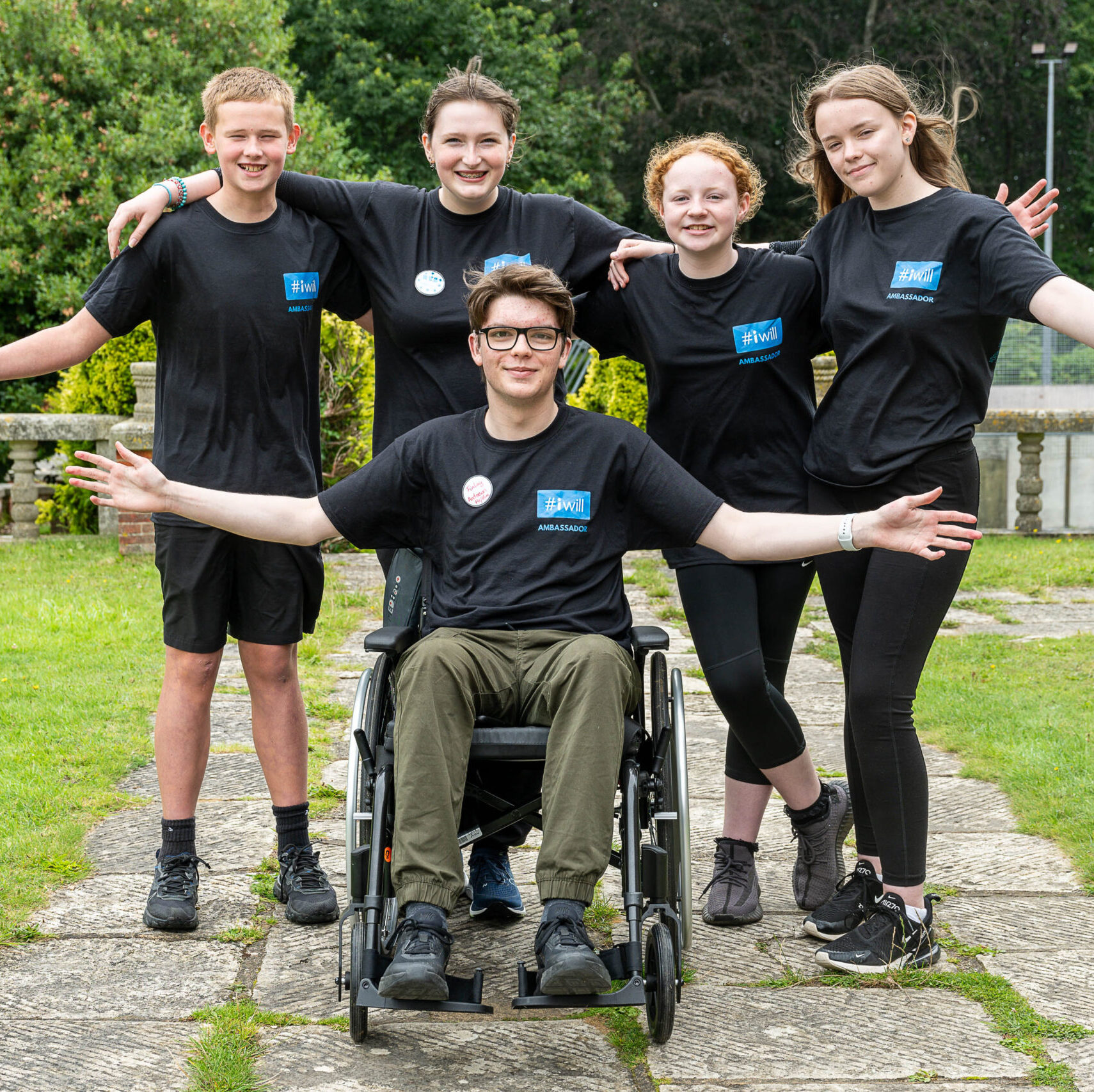 Friends pose during a visit to an Outdoor Centre